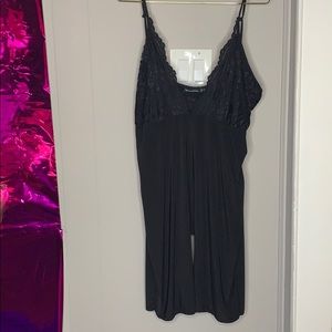 Prettylittlething black tamk romper